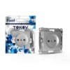 Розетка 1-м СП Pixel 16А IP20 без заземл. механизм алюм. Tokov Electric TKE-PX-R1-C03