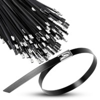 Хомут кабельный 4.6х100 сталь AISI 304 с покрытием (уп.100шт) Tokov Electric TKE-HM304-4.6-100-C/100