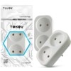 Разветвитель 2-м без заземл. 16А 250В IP20 полипропилен бел. Tokov Electric TKL-S2-C01