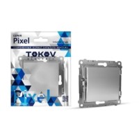 Выключатель 1-кл. СП Pixel 10А IP20 механизм алюм. Tokov Electric TKE-PX-V1-C03