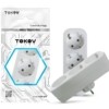 Разветвитель 3-м с заземл. 16А 250В IP20 полипропилен бел. Tokov Electric TKL-S3Z-C01