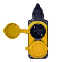 Колодка удлинителя 2-м с заземл. 16А IP44 каучук желт. Tokov Electric TKE-C07-KK2-Z