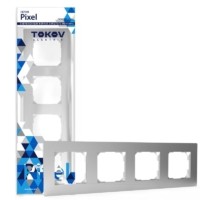 Рамка 4-м Pixel универс. алюм. Tokov Electric TKE-PX-RM4-C03