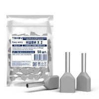 Наконечник штыревой втулочный изолированный двойной НШВИ(2) 0.75-8 Tokov Electric TKE-NSVI2-0.75-8-C06/50