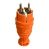 Вилка прямая с заземл. IP44 каучук оранж. Tokov Electric TKE-C10-KV-Z