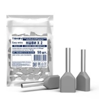 Наконечник штыревой втулочный изолированный двойной НШВИ(2) 0.75-10 Tokov Electric TKE-NSVI2-0.75-10-C06/50