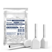 Наконечник штыревой втулочный изолированный двойной НШВИ(2) 0.5-8 Tokov Electric TKE-NSVI2-0.5-8-C01/50