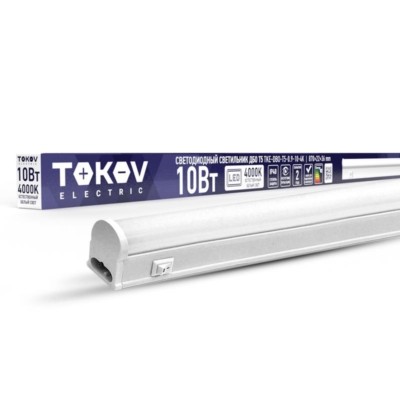 Светильник светодиодный ДБО Т5 10Вт 4К IP40 Tokov Electric TKE-DBO-T5-0.9-10-4K