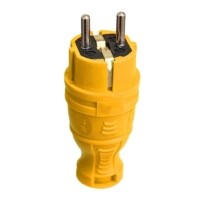 Вилка прямая с заземл. IP44 каучук желт. Tokov Electric TKE-C07-KV-Z