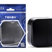 Выключатель 2-кл. ОП Frea 10А IP20 250В АБС-пластик карбон Tokov Electric TKE-FR-V2-C14