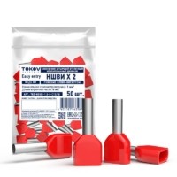 Наконечник штыревой втулочный изолированный двойной НШВИ(2) 1.0-8 Tokov Electric TKE-NSVI2-1.0-8-C13/50