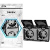 Розетка 2-м ОП Dita 16А IP54 250В с заземл. с крышкой карбон Tokov Electric TKL-DT-R2Z-C14-IP54