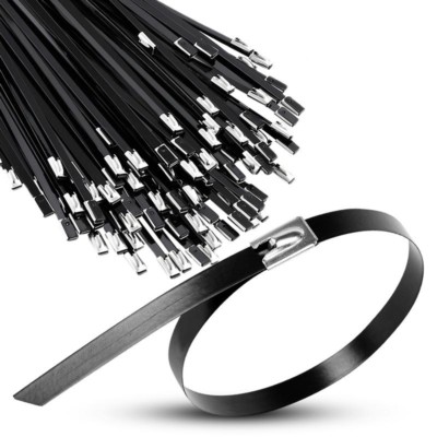 Хомут кабельный 4.6х100 сталь AISI 316 с покрытием (уп.100шт) Tokov Electric TKE-HM316-4.6-100-C/100