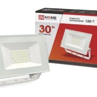 Прожектор светодиодный СДО-7 30Вт 6500К IP65 2700лм 230В бел. IN HOME 4690612034690