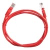 Патч-корд UTP4 cat 5e 1,0м ВС LSZH красный литой коннектор Technolink
