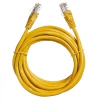Патч-корд UTP4 cat 5e 3,0м ВС LSZH желтый литой коннектор Technolink