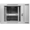 Шкаф настенный 9U серия DUO (600х550х500) 2-х секционный передняя дверь металл собранный серый Netko
