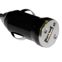 Автомобильное зарядное устройство USB 1 порт 5В вых. сила тока 0.7А мини черный п/пакет Netko