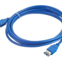 Кабель шт.USB A- гн.USB A 3.0 (3м) синий Netko Optima