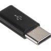 Переходник штекер Type-C - гнездо micro USB Netko черный