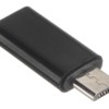Переходник гнездо Type-C - штекер micro USB Netko черный