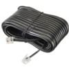 Удлинитель телефонный (6р4с) 15 метров / черный блистер Netko