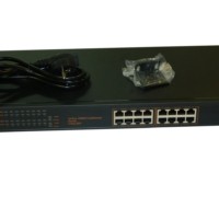 NS1016GU18P Коммутатор 19″ 18 портовый 16 1Gbit  портов 2 комбинированных порта 1000Base-T/SFP слот металлический корпус черный Netko
