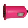 Автомобильное зарядное устройство USB, 1 порт, 5В, выходная сила тока 1А, 44*25мм, розовый, модель СС310P, блистер, Netko