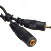 Переходник гнездо 3,5 мм стерео – штекер 2,5 мм стерео прямой шнур 10 см позолоченные контакты Netko