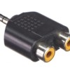 Переходник 2 гнезда RCA - штекер 3,5 стерео Netko Optima