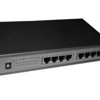 NS10808P PoE коммутатор настольный 8 портовый 8 PoE 802.3af 1Gbit портов 15.4W кабель питания ЕВРО серый Netko