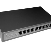 NS10829P PoE коммутатор настольный 9 портовый 8 PoE 802.3af 100Mbit портов 15.4W 1 Uplink 1Gbit порт кабель питания ЕВРО серый Netko