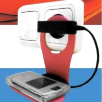 Держатель сотового телефона для з.у. черный п/пакет Netko