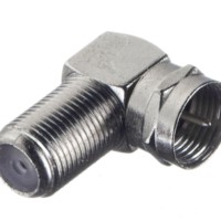 Переходник гнездо F – штекер F угловой (цинк) (F123-53) Netko Optima