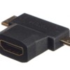 Переходник гнездо HDMI - штекер micro+mini HDMI dual link Netko Optima