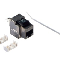 Модуль Keystone экранированный RJ45 cat.6, 90° 110/Krone тип под инструмент KE металлик Netko Expert CKC