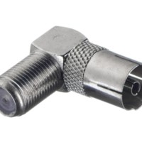 Переходник гн F – гн TV угловой (цинк) Netko Optima