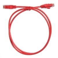 Патч-корд UTP4 cat.6 1.0м литой коннектор красный Netko CKC