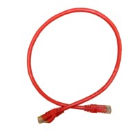 Патч-корд UTP4 cat.6a 0.5м литой коннектор красный Netko CKC