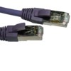 Патч-корд FTP4 cat.6a 0.5м литой коннектор фиолетовый LSZH Netko CKC