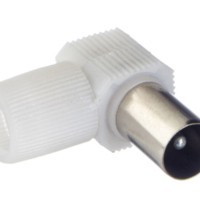 Штекер ТV угловой белый Netko Optima