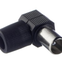 Штекер ТV угловой черный Netko Optima