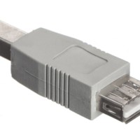 Переходник гнездо USB A- штекер USB B Netko белый