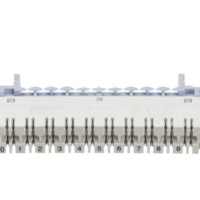 Плинт ТК с нормально замкнутыми контактами PBT 10 пар cat,5e металлические контакты универсальный нумерация (0-9) бело-серый Netko Optima