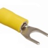 Вилочный кабельный наконечник SVS 5,5-6  (НВИ d=6,4мм) 4-6мм2 изолированный желтый 100шт. Netko Optima