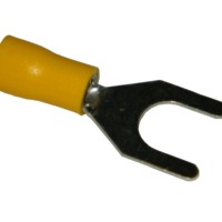 Вилочный кабельный наконечник SVS 5,5-8 (НВИ d=8,4мм) 4-6мм2  изолированный желтый 100шт. Netko Optima