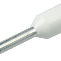 Штыревой втулочный кабельный наконечник E 0508 (НШВИ F=8мм) 0,5мм2 изолированный белый 100шт Netko Optima