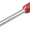 Штыревой втулочный кабельный наконечник E 1012 (НШВИ F=12мм) 1,0мм2  изолированный красный 100шт Netko Optima