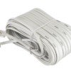 Удлинитель телефонный (6р4с) 20 метров / белый Netko Optima