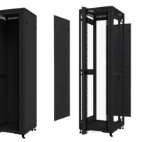 Шкаф напольный 36U серия TE (600х600х1805) передняя дверь стекло черный разобранный Netko (упакован в 2 коробки)